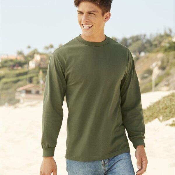 Unisex Heavyweight Cotton Long Sleeve Tee Thumbnail